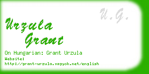 urzula grant business card